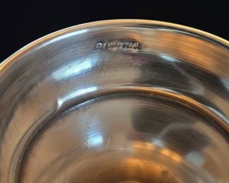 Sterling Silver Compote or Tazza with Beaded Border second image