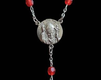 Pope John Paul II Commemorative Rosary and Case second image