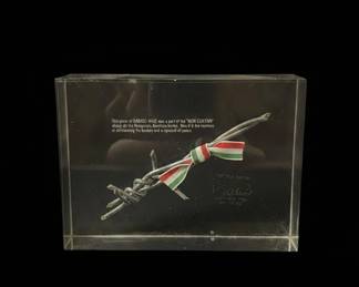 Iron Curtain Barbed Wire Commemorative Block