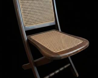 Vintage Folding CaneSeat Chairs second image