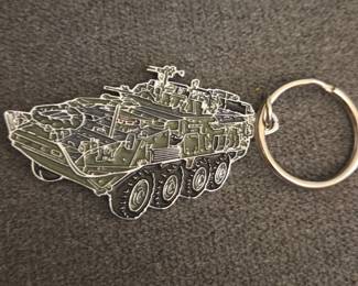 LAV III Armored Vehicle Enamel Keychain