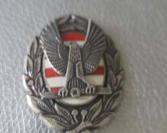 Austrian Federal Army Bundesheer Cap Badges Pair