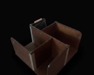 Vintage Wood Desktop Organizer or Magazine Rack