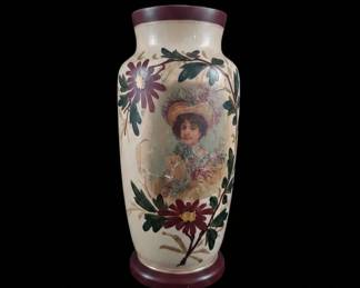 Victorian Style HandPainted Portrait Vase