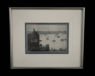 Ron Lauterwasser Harbor Scene Photograph