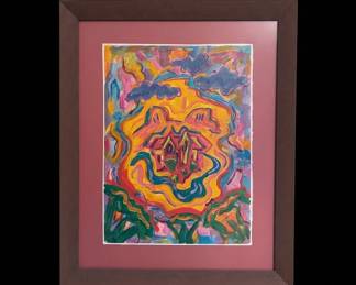 Abstract House Painting by Bing signed