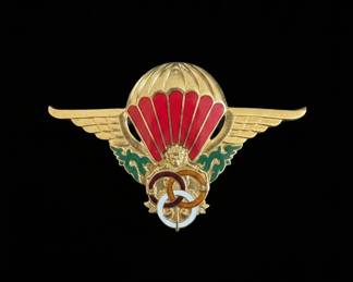 French Military Paratrooper Badge Insigne de Parachutiste Instructor Variant