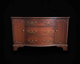 Cherry Wood Dresser with Brass Hardware