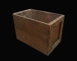 Vintage Wooden Shipping Crate with Stenciling