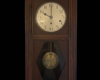 Gustav Becker Oak Pendulum Wall Clock