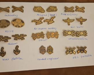 Collection of Yugoslav Peoples Army JNA Collar Tabs Mixed Branches
