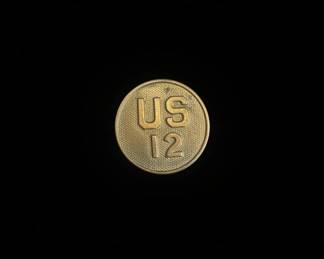 s Vintage US Army Enlisted NCO U.S. Collar Disc Screw Back Original