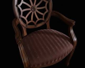 Ethan Allen Spider Web Back Armchair