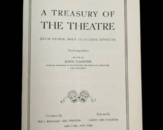 A Treasury of the Theatre From Henrik Ibsen to Eugene Ionesco Third College Edition second image