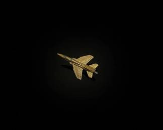 Vintage Gold Tone F Tomcat Fighter Jet Tie Tack Pin