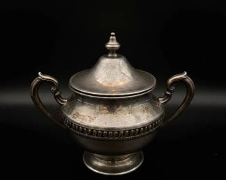 Sheridan SilverPlated Sugar Bowl with Copper Base