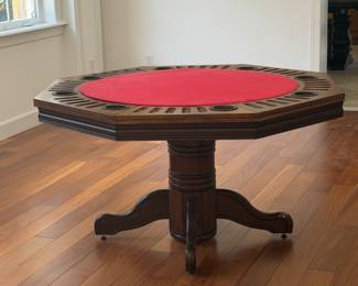 Brown Wood Poker Table