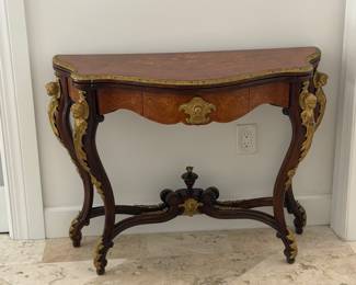Gilded Beautiful Console or Card Table $3000.00