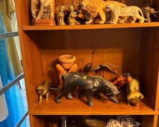 Multiple safari animal figurines