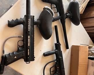 Three Tippmann Paintball Markers