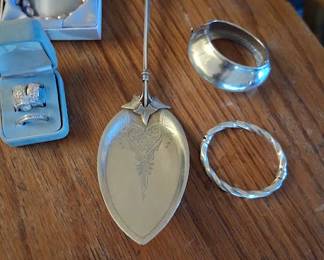 Antique Sterling Pastry Server and Bangle