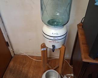 Silver Springs water bottle, Arrowhead dispenser