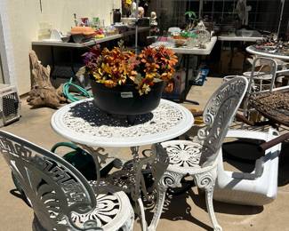 Garden wrought iron table set