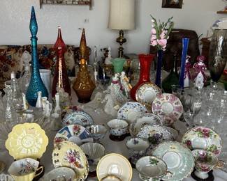 China tea cups with stands