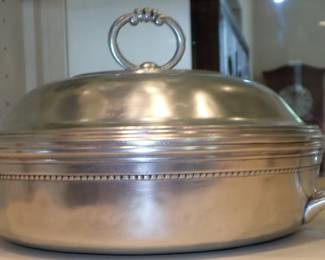 SILVER SERVING DISH