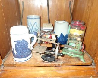 ANTIQUE PITCHERS - SEWING MACHINES