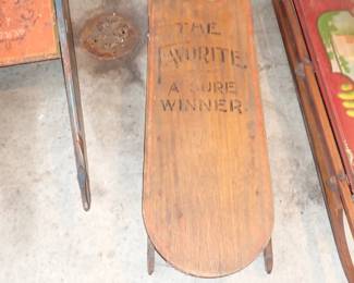 PAINTED SLED WOOD RUNGS