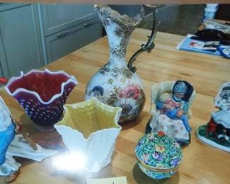 WIDE RANGE OF GLASSWARE - FIGURES - ETC MANY BOXES TO OPEN