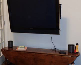 TV - LONG DROP LEAF COFFEE TABE SOLID WOOD