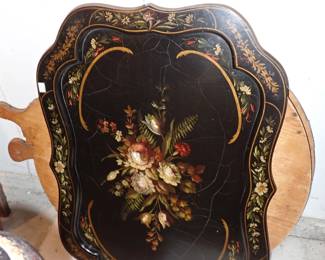 WOOD PAINTED TRAY