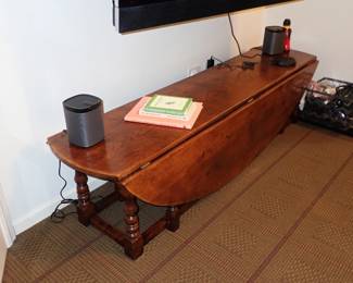 LONG DROP LEAF COFFEE TABE SOLID WOOD