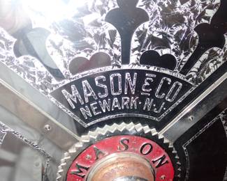 MASON & CO NEWARK N.J. Vintage Prize Wheel, Carnival Wheel , Wheel Of Chance 60" MASON & CO NEWARK N.J.
