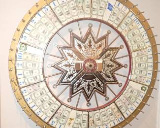 Vintage Prize Wheel, Carnival Wheel , Wheel Of Chance 60" MASON & CO NEWARK N.J.