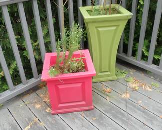 PINK & GREEN PLANTERS