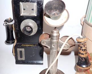 ANTIQUE METAL TOYS PHONES