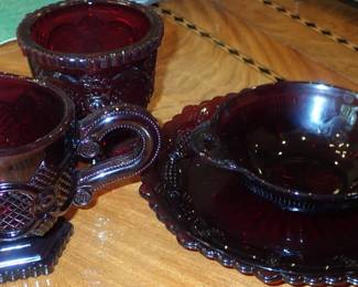 RED GLASSWARE