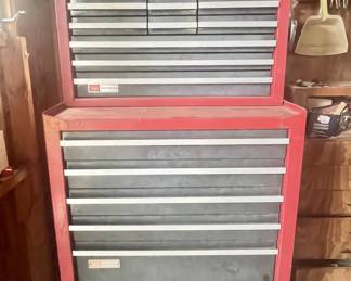 PRESALE Vintage Craftsman 2 piece rolling tool chest with 2 keys