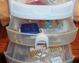 BEADS LOTS OF BEADS FOR MAKING JEWELRY & STORAGE