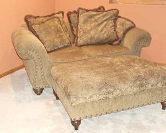 OVER SIZED CHAIR & OTTOMAN