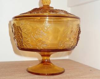 AMBER COVERED JAR