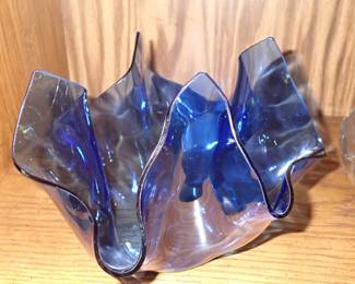 COLBALT BLUE HANKIE VASE