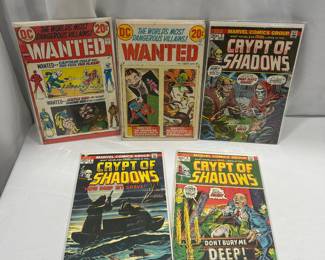 Wanted and Crypt Of Shadows Vintage Comic Book Lot