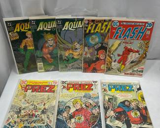 Vintage Comic Book Lot - Aquaman, The Flash and Prez
