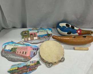 Puerto Rico Decor and Instruments Lot