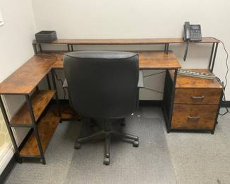 L-Shaped Desk and Chair