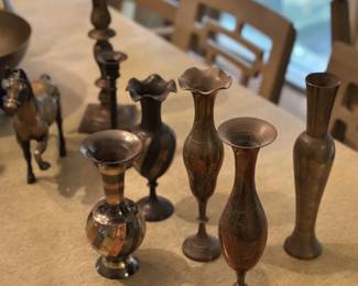 Brass vases 